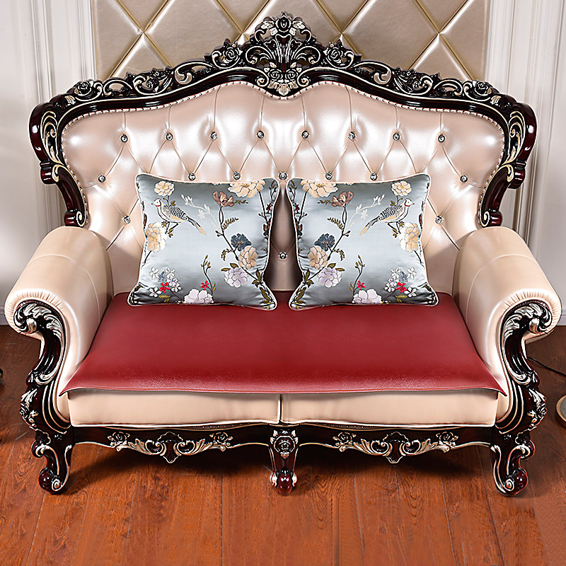 轻奢头层牛皮沙发l垫子真皮高档防滑客厅四季通用夏天真皮沙发坐