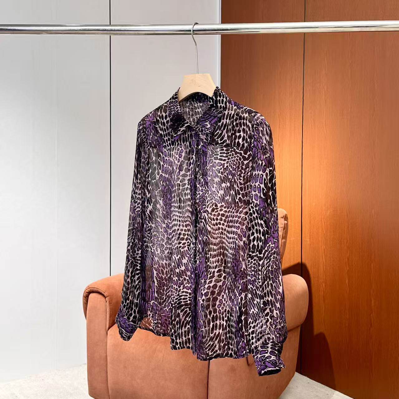 【妍妍粉丝专享】26春夏豹纹真丝衬衣ONSC243636166