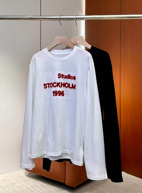 【妍妍粉丝专享】26新款休闲慵懒风字母印花长袖ONST178615887