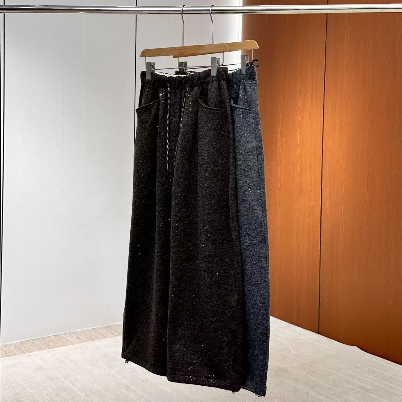 【妍妍粉丝专享】25新款抽绳阔腿弯刀裤ONKC1705105616