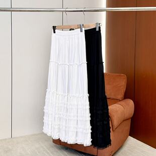 高腰显瘦木耳边层半身裙ONBB233636138 26新款 妍妍粉丝专享