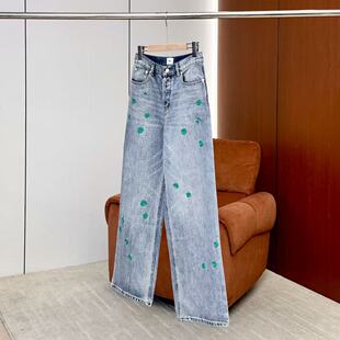 高腰直筒刺绣牛仔裤 26新款 ONKN04615993 妍妍粉丝专享