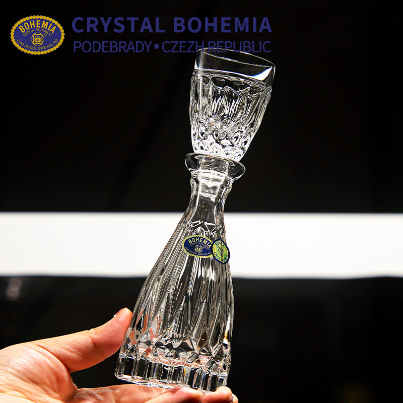 捷克进口正品BOHEMIA水晶玻璃新品家用烈酒白酒杯一壶一杯子酒壶