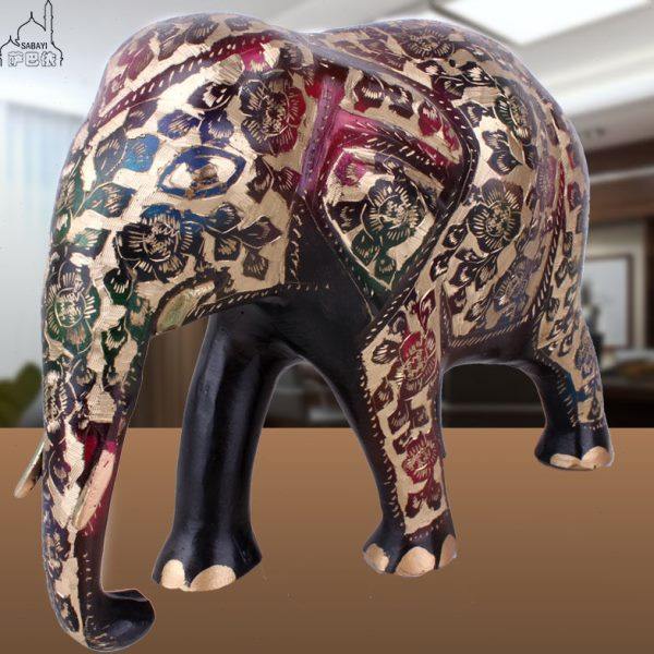 巴基斯坦铜器14垂鼻象  动物手进口手工艺术 铜制摆设