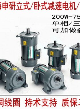立式小型减速电机750W卧式齿轮减速电机马达220V380V400W2200W7.5