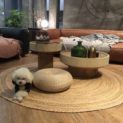 原生态圆形实木茶几北欧简约日式原木茶台侘寂风民宿椅茶桌组合,住宅家具,茶几,淘宝优惠券,粉丝福利购,淘宝优惠卷