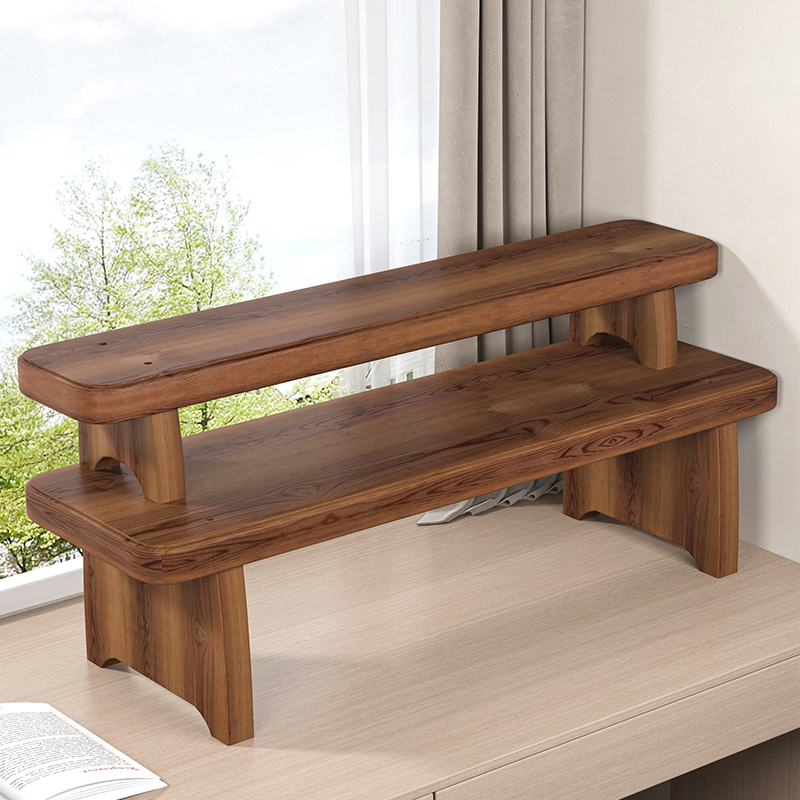 花架置物架客厅落地l式阳台花架2023新款梯形多肉实木花盆架子庭