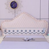 床头套罩可定制新款 大方简单欧式 弧形半圆木床头罩全包靠背软包套