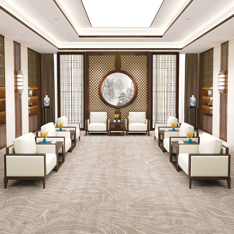 办公室会议d室接待商务会客办公沙发茶几组合真皮洽谈简约单人位