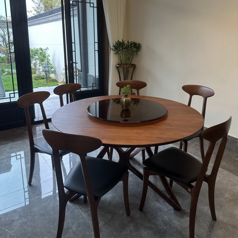 家用茶色咖啡色钢化玻璃餐w桌转盘酒店大圆桌轴承玻璃转台芯底座