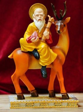 张果老骑鹿树脂工艺室内居家装饰摆件小型家居装饰品现代简约桌面