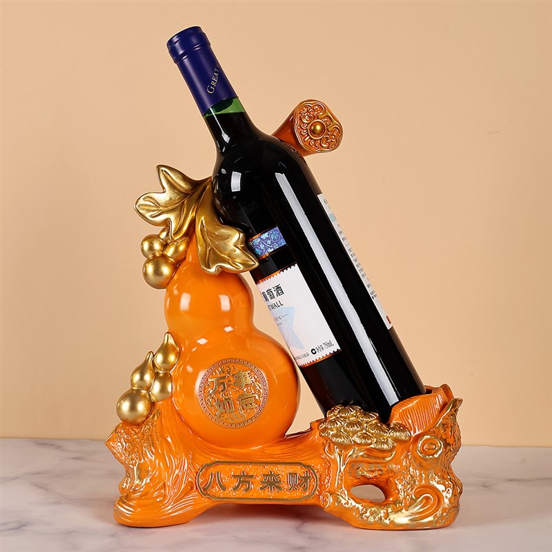 万事如意葫芦红酒架装饰品t客厅电视柜餐边柜葡萄酒架乔迁新居礼