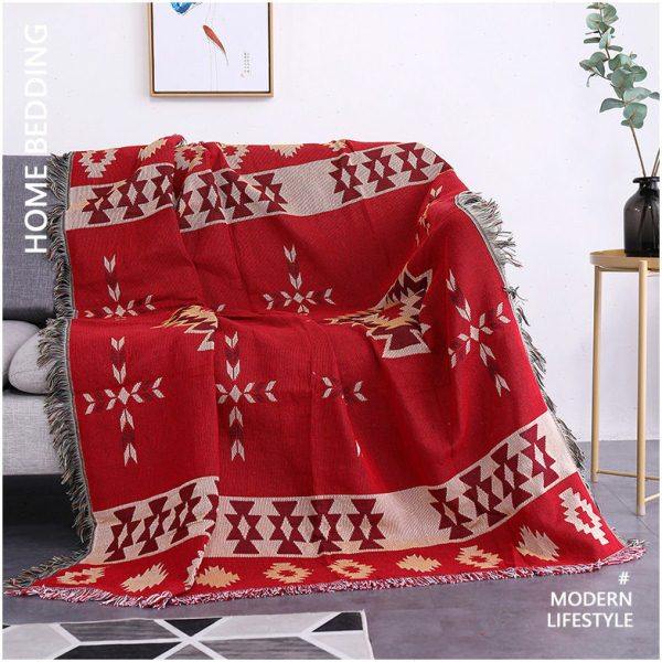 现简约红韵全盖沙发巾沙发毯可做软地毯装饰沙发防尘全盖沙发毯,居家布艺,沙发套,淘宝优惠券,粉丝福利购,淘宝优惠卷