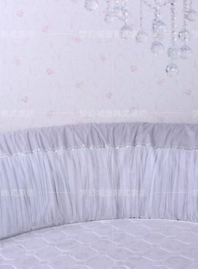 浅灰色床头罩床头软包 清新风格 公主床头罩 可定制 夹薄棉