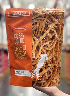 山姆 Traders Deal香脆鱿鱼条240g 韩国进口酥脆咸香追剧零食