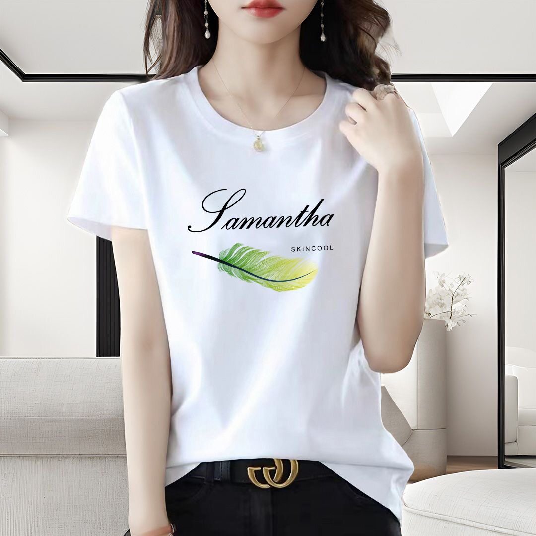 短袖t恤男女夏季学生韩版宽松圆领半袖印花百搭原宿风上衣3