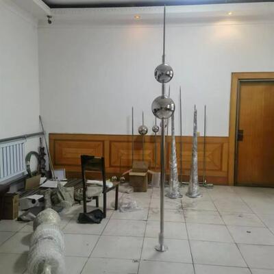 不锈针钢避雷针房屋顶单多球防雷ese2500针接防闪外器户外雷器