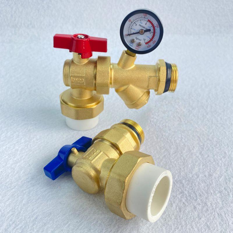 地暖全铜分水器总阀PPR32