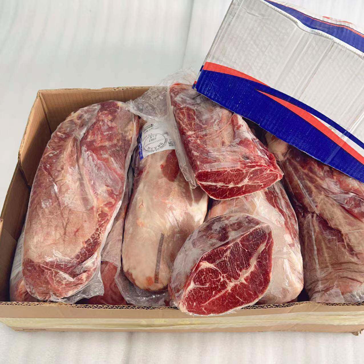 牛腱牡肉商雪用大ZZI货巴西进口原板切去蛎骨花牛排西餐烤肉新鲜