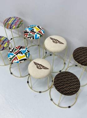 易收纳奢圆凳可子极简风换鞋凳轻奢小圆轻凳用OLH-SC-0收纳凳子家