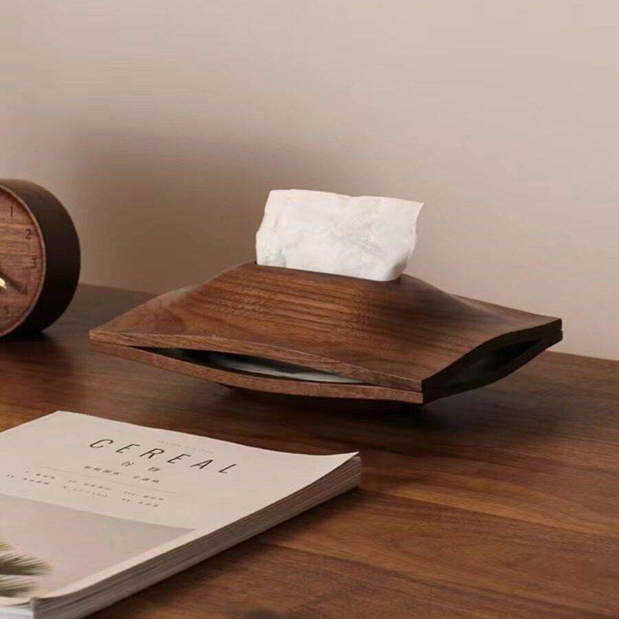 009山丘实木纸桌面巾家盒现客厅用抽纸盒档简约整木