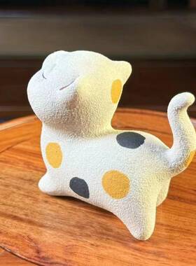 宜兴紫砂茶宠小猫猫咪精可养创可爱小傲娇三花茶桌品意摆件PCF茶