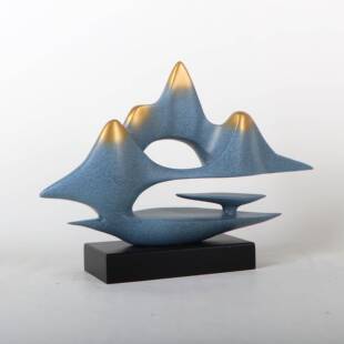 新中式山创古意云摆件客厅电视柜售楼博MC-TY-55处玄关架桌面假山