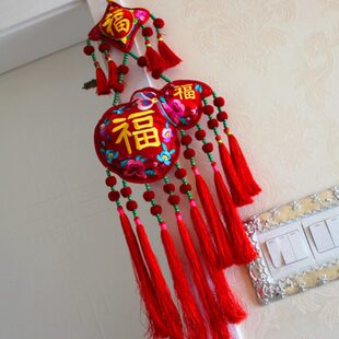新年喜庆福禄壁挂 创意家居店铺装饰挂件玄关背景墙庭院阳台挂饰
