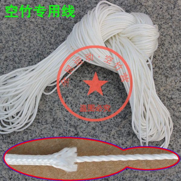 白色锦纶夹心空竹专用线 耐磨 粗1.8毫米左右 长 10米  40米图片