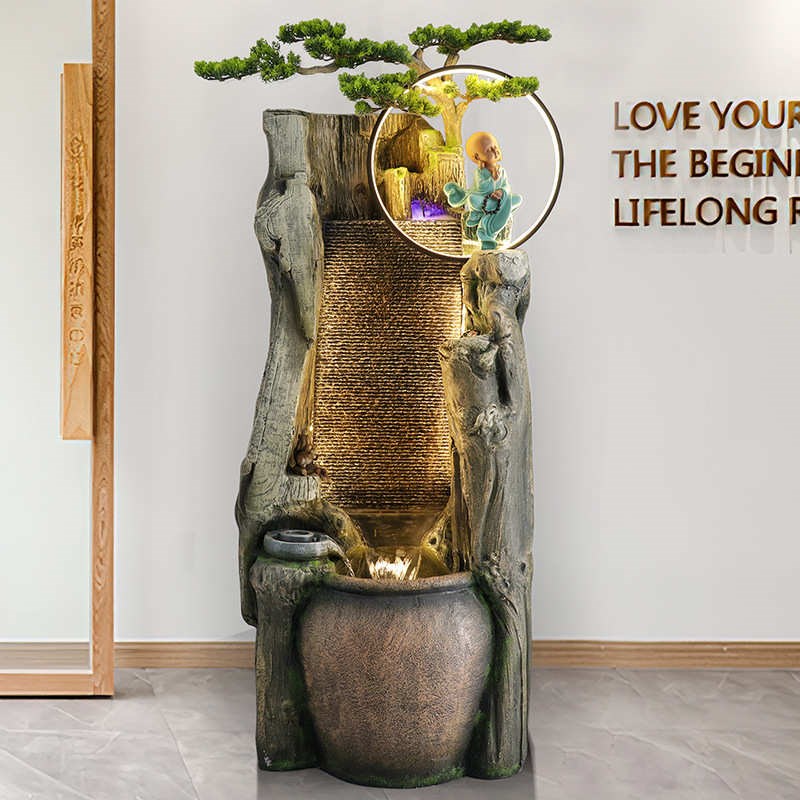 假山喷泉循d环水落地摆件客厅阳台家居装饰开业公司招财景观装饰