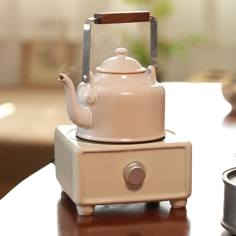 草木灰烧水壶陶壶围炉煮茶电陶炉简约小巧茶炉陶瓷泡茶壶明火单壶