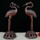 铜仙鹤香炉一对仿古纯铜仙鹤香熏炉檀香炉盘香炉家居装 饰香熏摆件