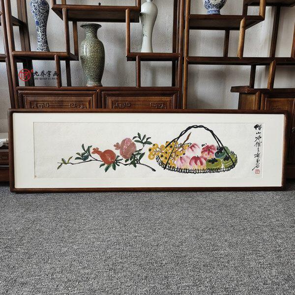 名家字画齐白石国画石榴新中式客厅背景墙装饰画餐厅寓意好的挂画