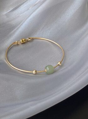 大牌外贸出口抖音同款清仓孤品捡漏专柜撤回和田玉珠手镯女