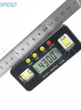 ETOPO数O迷你显角度仪0-水100mm多180功能角度尺倾角盒强磁带平泡