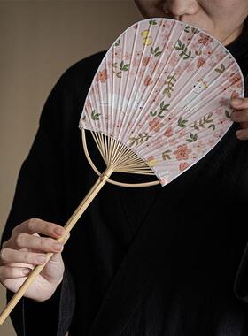 弥言式纯手工竹制团扇国风禅意子茶道件老土日布复古配ZZTS-001创