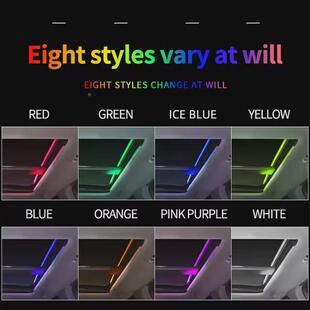 新灯品车载氛围光车天窗灯幻彩流跑马灯条车载亚克力氛围拖二车内