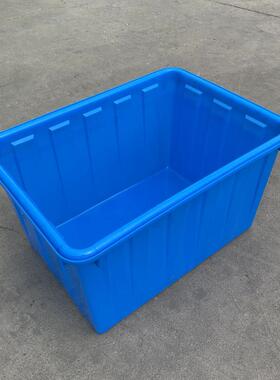 厚现FMP货标准10L塑料箱加水产养殖4塑料箱塑料盆白色带盖储水水