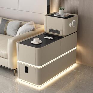 新沙发轻奢边几充585带带灯排插款带无线客厅置物柜小户型
