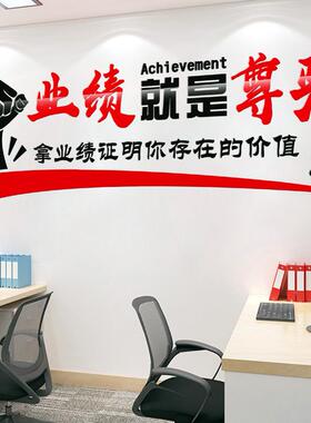业就是尊严销售团队志房产中介QXI励标立绩体墙贴门语店布置办公