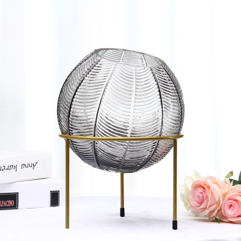 北欧式轻奢玻璃花瓶n创意家居软装饰品透明插花客厅餐桌干花摆件