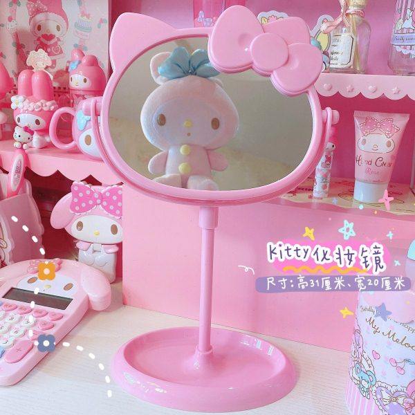 粉色宿舍Kitty学生梳妆镜化妆镜宿舍可爱学生化妆镜储物桌面镜子,家庭/个人清洁工具,随身化妆镜,淘宝优惠券,粉丝福利购,淘宝优惠卷