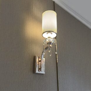 精装修样板房恒大水晶配件灯罩客厅电视背景墙卧室壁灯酒店床头灯