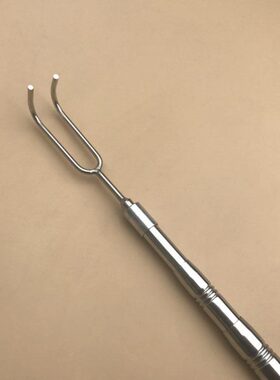 新款 不锈钢无尖双爪钩 8mm螺口平头小搭钩 2米5米伸缩抄网杆渔具