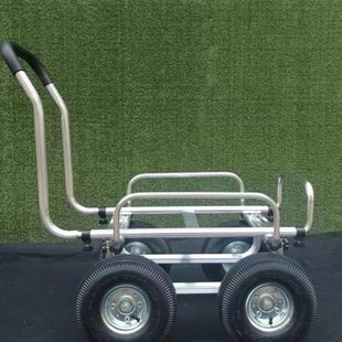 铝制四轮多功能推车静音平板手推工具车家用搬运车铝制轻便大轮车