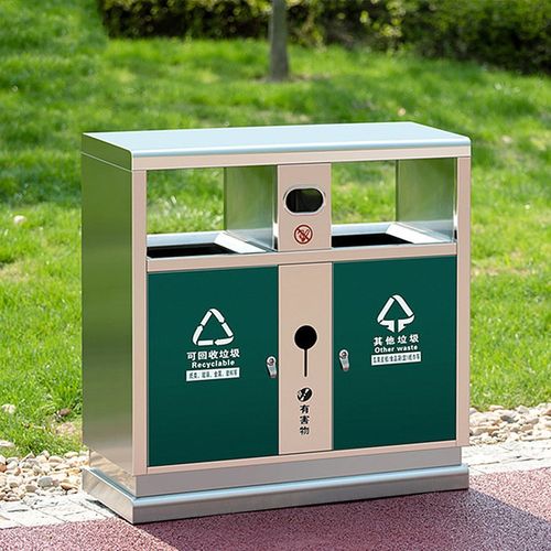 户外垃圾桶不锈钢分类果皮箱市政街道公园商用室外大号环卫垃圾箱