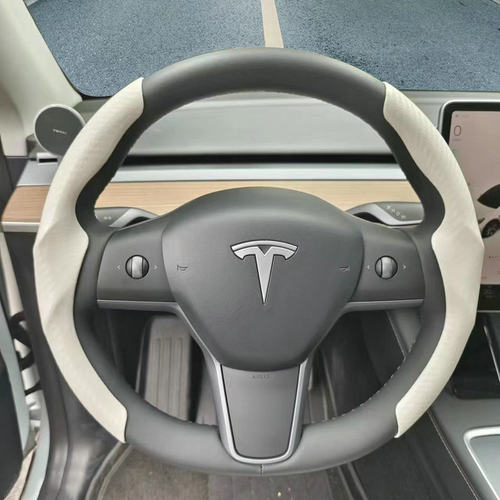 特斯拉Model3/Y翻毛皮方向盘套