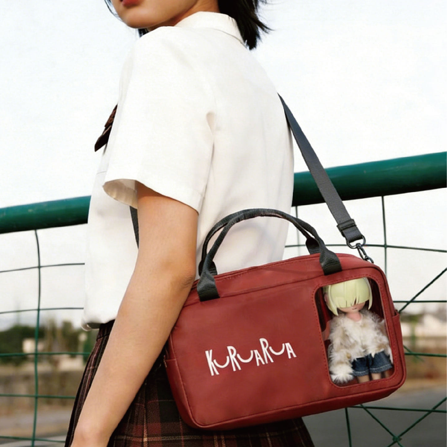 KURUARUA大容量手提长效保温便当包多功能痛包上班野餐通勤斜挎包