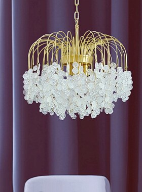 SY浪漫雪花全铜吊灯欧美法式艺术轻奢唯美奶油风客厅房间卧室灯饰