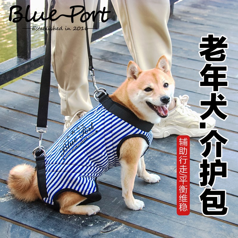 Blueport老年犬辅助外出介护包术后出行康复行走牵引带老狗可调节